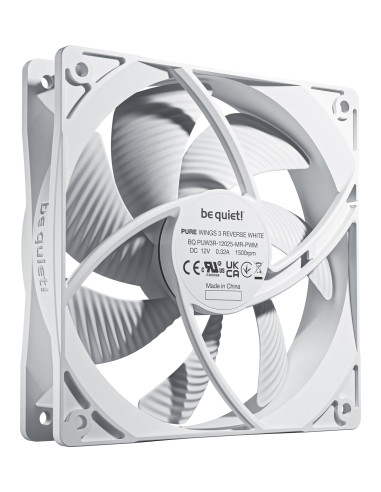 be quiet! Pure Wings 3 120 mm PWM Reverse Triple Pack White Case per computer Ventilatore 12 cm Bianco 3 pz