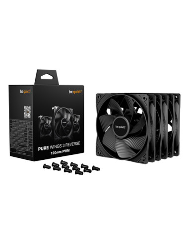 be quiet! Pure Wings 3 120 mm PWM Reverse Triple Pack Black Case per computer Ventilatore 12 cm Nero 3 pz