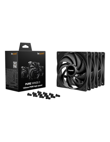 be quiet! Pure Wings 3 120 mm PWM high-speed Triple Pack Case per computer Ventilatore 12 cm Nero 3 pz