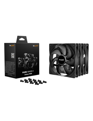 be quiet! Pure Wings 3 140 mm PWM Triple Pack Case per computer Ventilatore 14 cm Nero 3 pz
