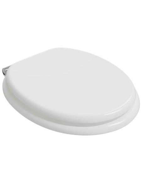 Sedile del WC 2 pcs Bianco 44 x 38 cm Pannello MDF