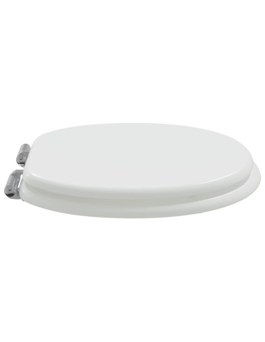 Sedile del WC 2 pcs Bianco 44 x 38 cm Pannello MDF