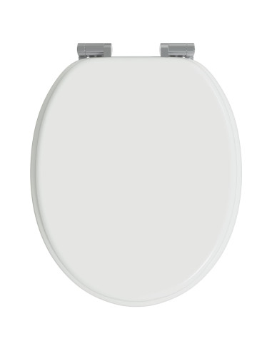 Sedile del WC 2 pcs Bianco 44 x 38 cm Pannello MDF