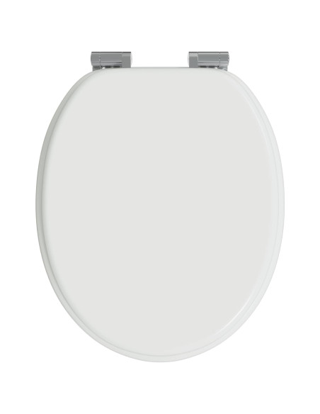 Sedile del WC 2 pcs Bianco 44 x 38 cm Pannello MDF