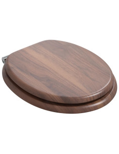 Sedile del WC 2 pcs Marrone 44 x 38 cm Pannello MDF 2