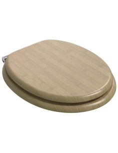 Sedile del WC 2 pcs Colore bamboo chiaro 44 x 38 cm 2