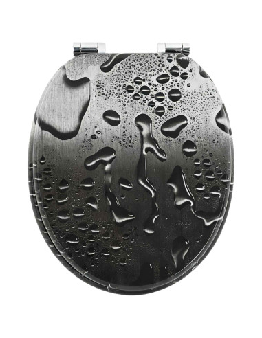 Sedile del WC 2 pcs Grigio 44 x 38 cm Pannello MDF