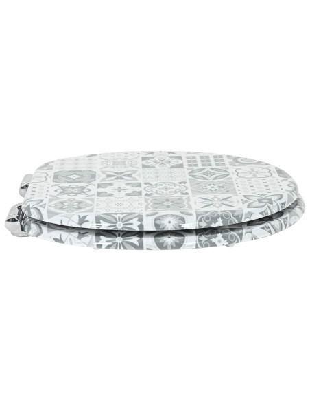 Sedile del WC 2 pcs Porcellana blu e bianca 44 x 38 cm