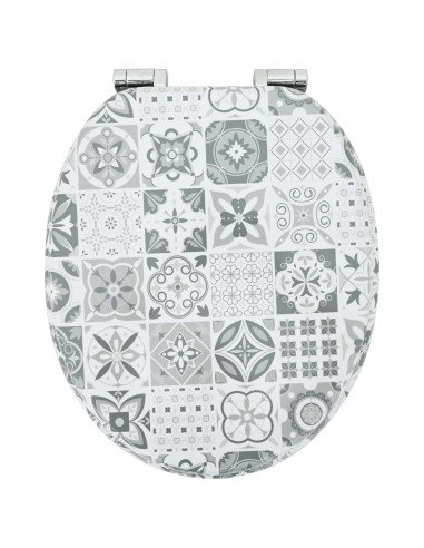 Sedile del WC 2 pcs Porcellana blu e bianca 44 x 38 cm