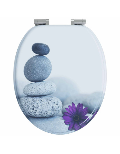 Sedile del WC 2 pcs Grigio 44 x 38 cm Pannello MDF