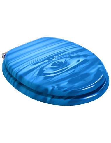 Sedile del WC 2 pcs Goccia blu 44 x 38 cm Pannello MDF