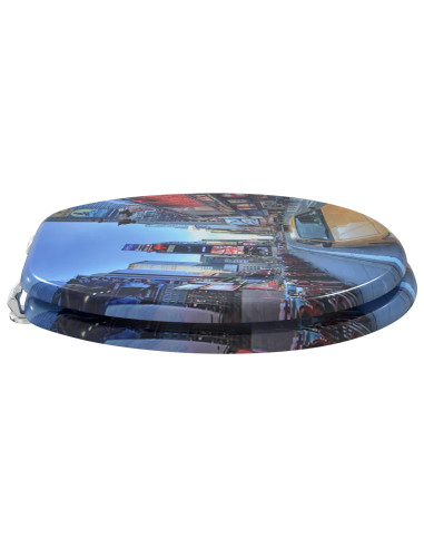 Sedile del WC 2 pcs Grigio 44 x 38 cm Pannello MDF