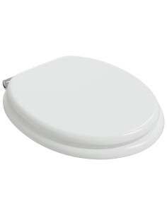 Sedile del WC Bianco 44 x 38 cm Pannello MDF 2