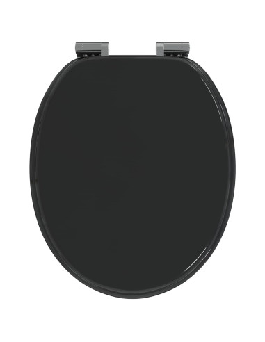 Sedile del WC Nero 44 x 38 cm Pannello MDF