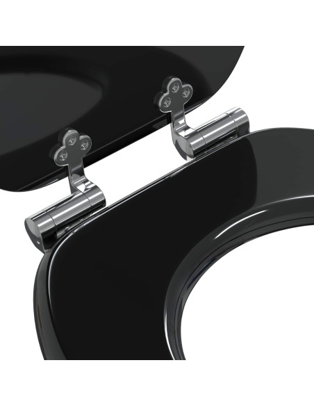 Sedile del WC Nero 44 x 38 cm Pannello MDF