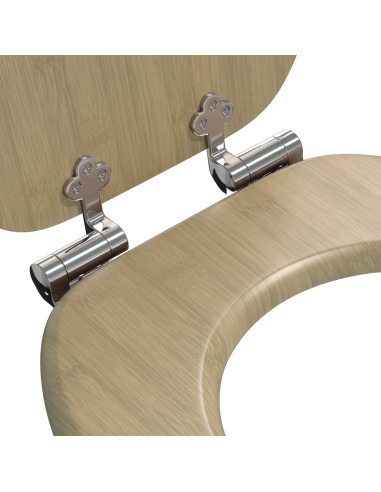 Sedile del WC Colore bamboo chiaro 44 x 38 cm Pannello MDF