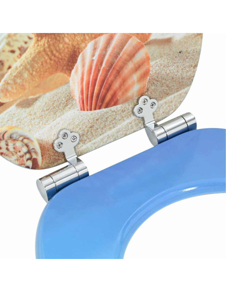 Sedile del WC Conchiglia di mare 44 x 38 cm Pannello MDF