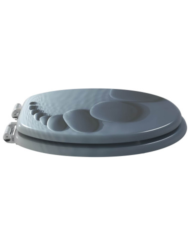 Sedile del WC Grigio 44 x 38 cm Pannello MDF