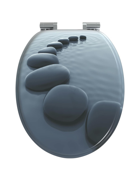 Sedile del WC Grigio 44 x 38 cm Pannello MDF