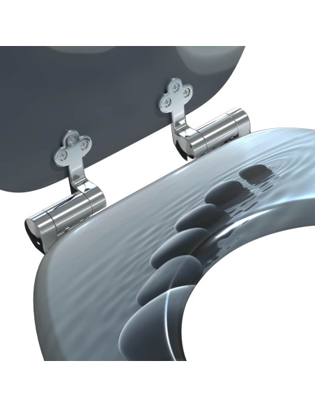 Sedile del WC Grigio 44 x 38 cm Pannello MDF