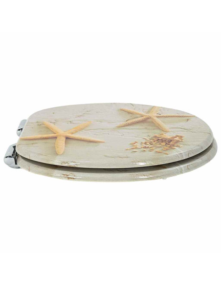 Sedile del WC Giallo e Bianco 44 x 38 cm Pannello MDF