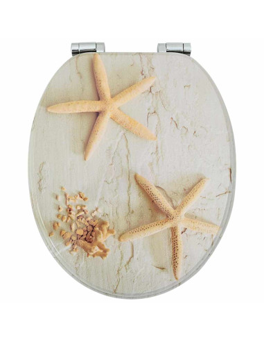 Sedile del WC Giallo e Bianco 44 x 38 cm Pannello MDF