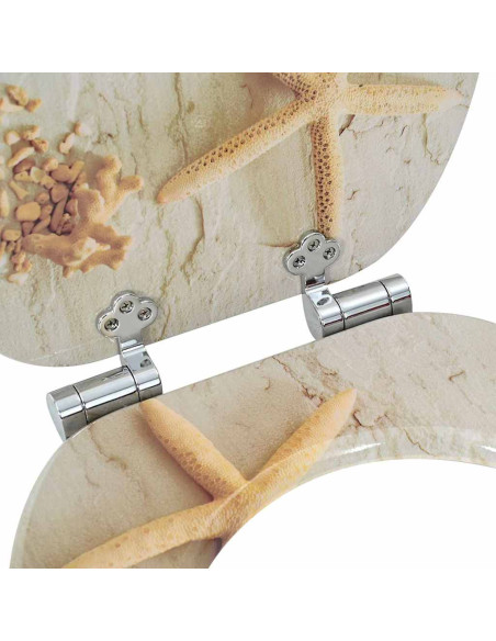 Sedile del WC Giallo e Bianco 44 x 38 cm Pannello MDF