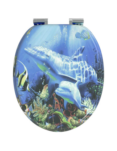 Sedile del WC Blu 44 x 38 cm Pannello MDF