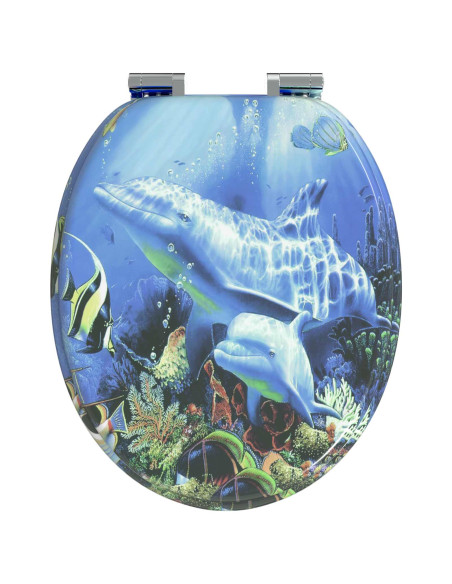 Sedile del WC Blu 44 x 38 cm Pannello MDF