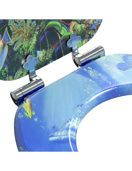 Sedile del WC Blu 44 x 38 cm Pannello MDF