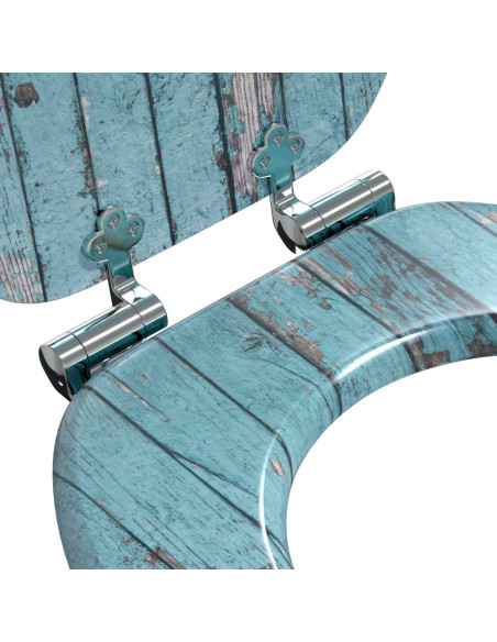 Sedile del WC Blu 44 x 38 cm Pannello MDF