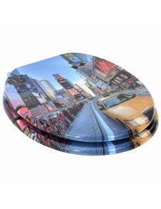 Sedile del WC Multicolore 44 x 38 cm Pannello MDF 2