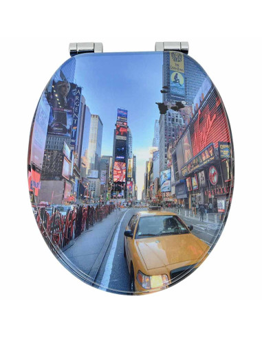 Sedile del WC Multicolore 44 x 38 cm Pannello MDF