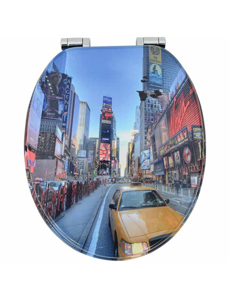 Sedile del WC Multicolore 44 x 38 cm Pannello MDF