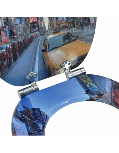 Sedile del WC Multicolore 44 x 38 cm Pannello MDF