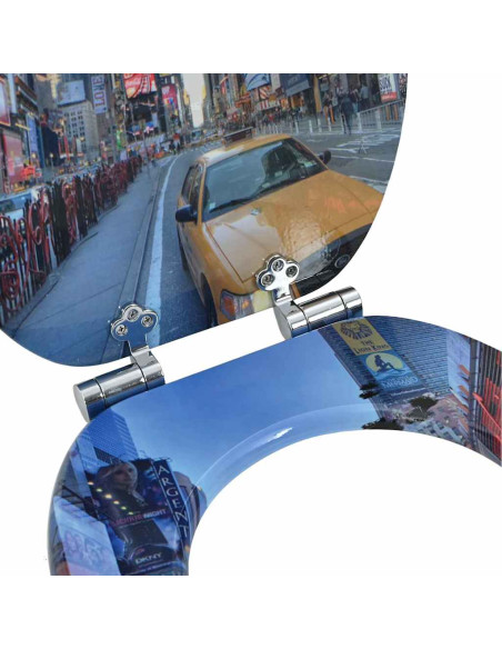 Sedile del WC Multicolore 44 x 38 cm Pannello MDF