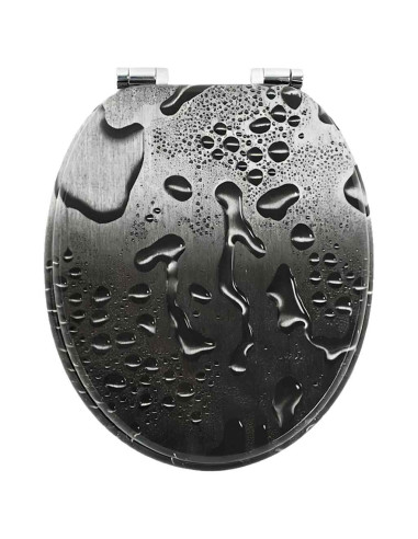 Sedile del WC Grigio 44 x 38 cm Pannello MDF