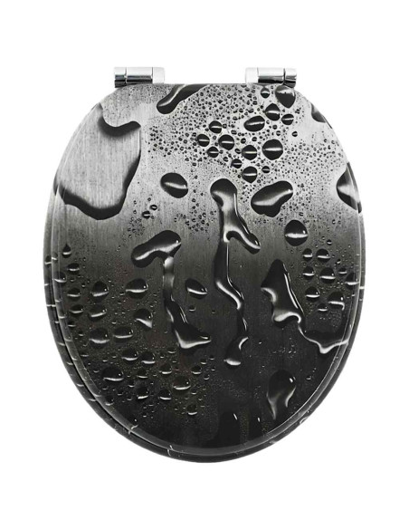 Sedile del WC Grigio 44 x 38 cm Pannello MDF