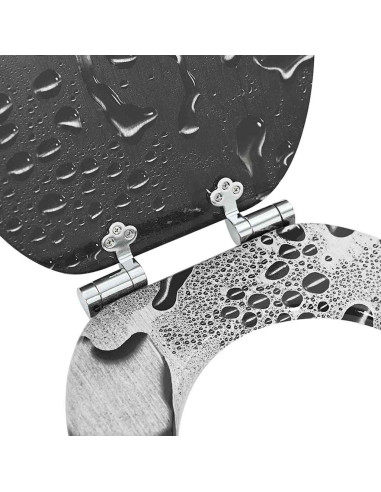 Sedile del WC Grigio 44 x 38 cm Pannello MDF