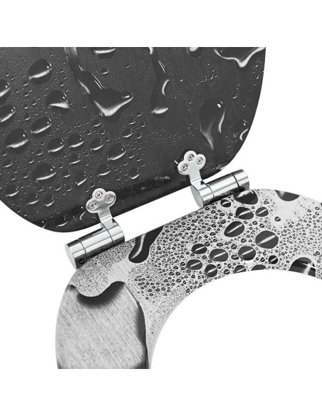 Sedile del WC Grigio 44 x 38 cm Pannello MDF