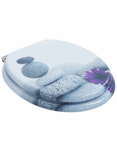 Sedile del WC Grigio 44 x 38 cm Pannello MDF 2