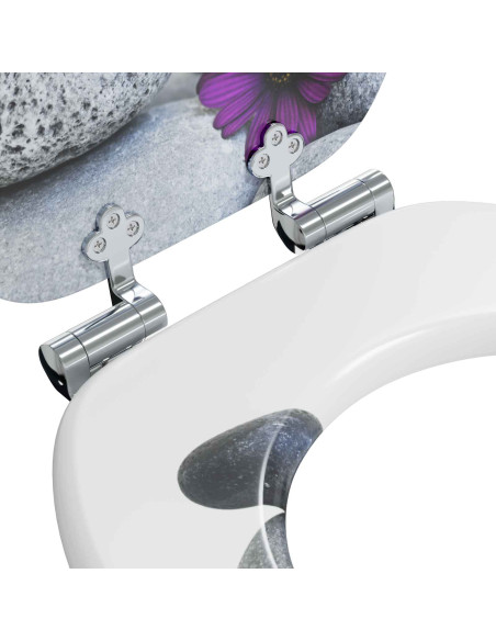 Sedile del WC Grigio 44 x 38 cm Pannello MDF