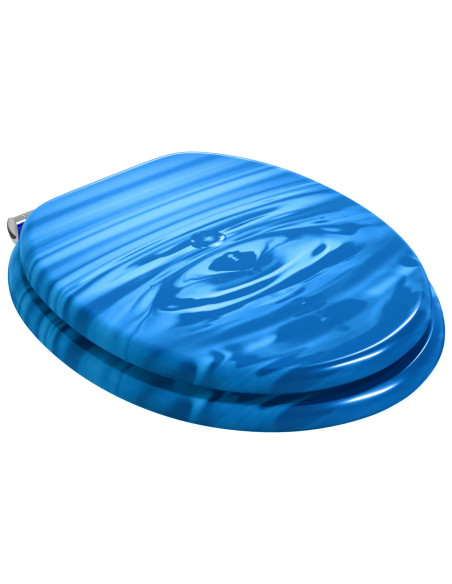 Sedile del WC Goccia blu 44 x 38 cm Pannello MDF