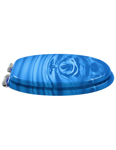 Sedile del WC Goccia blu 44 x 38 cm Pannello MDF