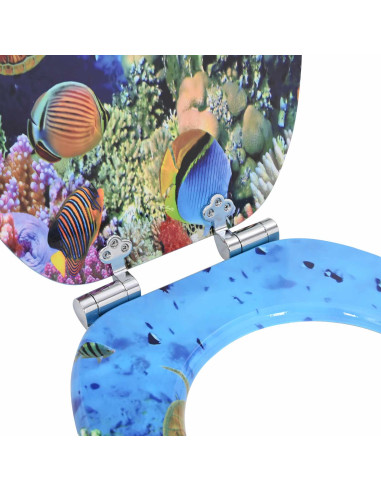 Sedile del WC Blu mare profondo 44 x 38 cm Pannello MDF