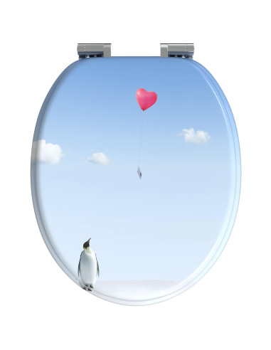 Sedile del WC Blu 44 x 38 cm Pannello MDF