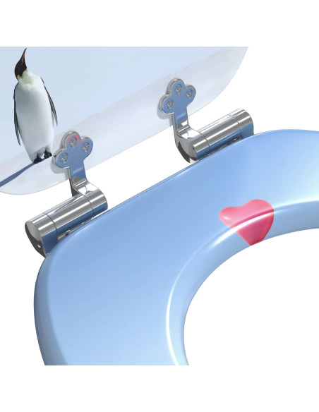 Sedile del WC Blu 44 x 38 cm Pannello MDF