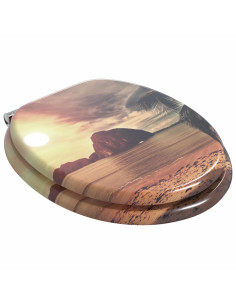 Sedile del WC Arancione 44 x 38 cm Pannello MDF 2