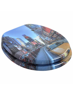 Sedile del WC Multicolore 44 x 38 cm Pannello MDF 2