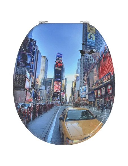 Sedile del WC Multicolore 44 x 38 cm Pannello MDF